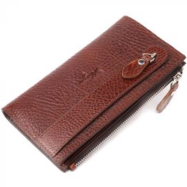Придбати Цікавий складний гаманець з натуральної шкіри KARYA 21131 Коричневий, image , характеристики, відгуки