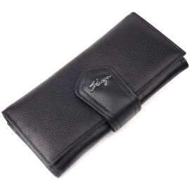 Придбати Стильний жіночий складаний гаманець з натуральної шкіри KARYA 21149 Чорний, image , характеристики, відгуки