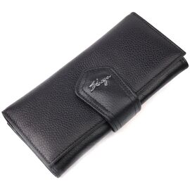 Купить - Стильный женский складной кошелек из натуральной кожи KARYA 21149 Черный, фото , характеристики, отзывы