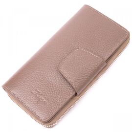 Купить Практичный женский кошелек из натуральной кожи KARYA 21152 Бежевый, фото , характеристики, отзывы
