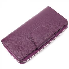 Купить Яркий женский кошелек из натуральной кожи KARYA 21155 Фиолетовый, фото , характеристики, отзывы