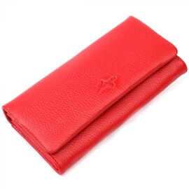 Купить Интересный вместительный женский кошелек из натуральной кожи KARYA 21178 Красный, фото , характеристики, отзывы