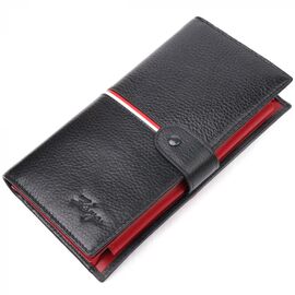 Придбати Практичний гаманець-клатч із натуральної шкіри KARYA 21183 Чорний, image , характеристики, відгуки