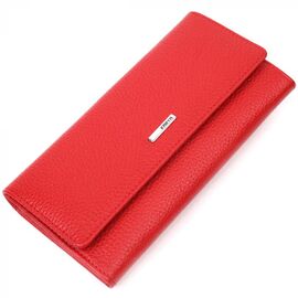 Купить Большой женский кожаный кошелек в два сложения KARYA 21337 Красный, фото , характеристики, отзывы