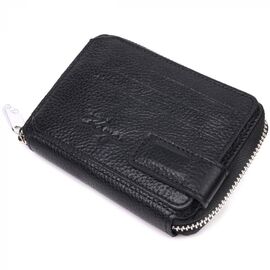 Придбати Красивий жіночий гаманець на блискавці з натуральної шкіри KARYA 21343 Чорний, image , характеристики, відгуки