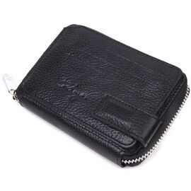 Купить - Красивый женский кошелек на молнии из натуральной кожи KARYA 21343 Черный, фото , характеристики, отзывы