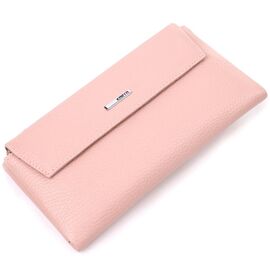 Придбати Місткий жіночий гаманець з натуральної шкіри KARYA 21358 Рожевий, image , характеристики, відгуки