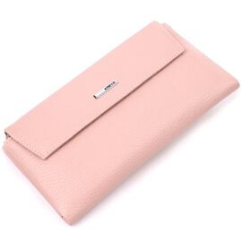 Купить - Вместительный женский кошелек из натуральной кожи KARYA 21358 Розовый, фото , характеристики, отзывы