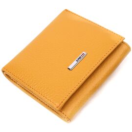 Купить - Яркий женский кожаный кошелек с монетницей KARYA 21376 Желтый, фото , характеристики, отзывы