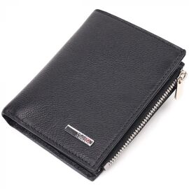 Придбати Місткий вертикальний невеликий шкіряний гаманець KARYA 21384 Чорний, image , характеристики, відгуки