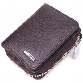 Придбати Практичний жіночий гаманець із монетницею на блискавці з натуральної шкіри KARYA 21412 Коричневий, image , характеристики, відгуки