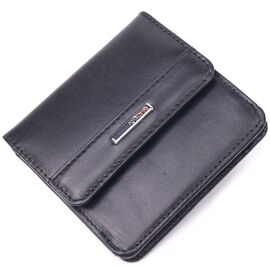 Купить - Компактный женский кошелек из натуральной гладкой кожи KARYA 21432 Черный, фото , характеристики, отзывы