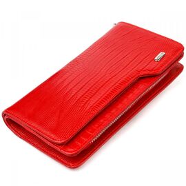 Купить Женское портмоне клатч из натуральной кожи CANPELLINI 21534 Красное, фото , характеристики, отзывы