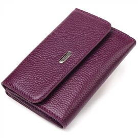 Придбати Красивий жіночий гаманець із натуральної шкіри флотар CANPELLINI 21589 Фіолетовий, image , характеристики, відгуки