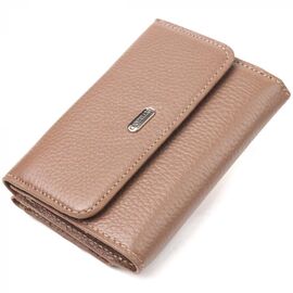 Придбати Жіночий стильний гаманець із натуральної шкіри флотар CANPELLINI 21590 Бежевий, image , характеристики, відгуки