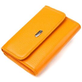 Придбати Яскравий гаманець для жінок із натуральної шкіри флотар CANPELLINI 21592 Жовтий, image , характеристики, відгуки