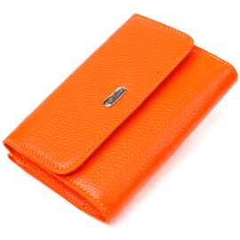 Купити Молодежный кошелек из натуральной кожи флотар CANPELLINI 21594 Оранжевый, image , характеристики, відгуки