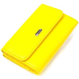 Придбати Молодіжний яскравий гаманець із натуральної шкіри флотар CANPELLINI 21597 Лимонний, image , характеристики, відгуки