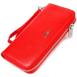 Купить - Яркий кошелек для женщин из натуральной зернистой кожи CANPELLINI 21615 Красный, фото , характеристики, отзывы