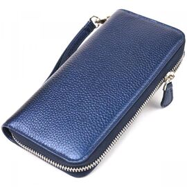 Придбати Чудовий гаманець з відливом для жінок із натуральної шкіри флотар CANPELLINI 21616 Синій, image , характеристики, відгуки