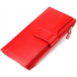 Купить Вертикальный женский кошелек из натуральной кожи CANPELLINI 21640 Красный, фото , характеристики, отзывы