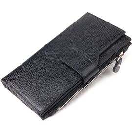 Купить - Женский вертикальный кошелек из натуральной кожи CANPELLINI 21641 Черный, фото , характеристики, отзывы