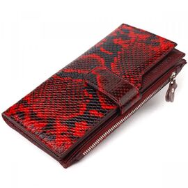 Придбати Незвичайний жіночий гаманець з натуральної шкіри з тисненням під змію CANPELLINI 21647 Різнокольоровий, image , характеристики, відгуки