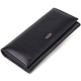 Придбати Класичний жіночий гаманець із натуральної зернистої шкіри CANPELLINI 21658 Чорний, image , характеристики, відгуки