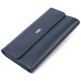 Купить - Удобный женский кошелек из натуральной кожи CANPELLINI 21665 Синий, фото , характеристики, отзывы