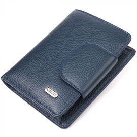Придбати Цікавий вертикальний гаманець із натуральної шкіри CANPELLINI 21675 Синій, image , характеристики, відгуки
