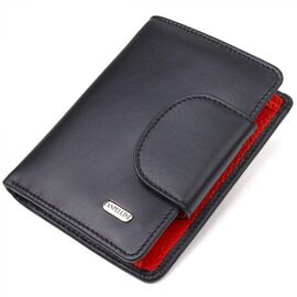 Придбати Зручний вертикальний гаманець з натуральної гладкої шкіри CANPELLINI 21683 Чорний, image , характеристики, відгуки