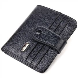 Придбати Стильний гаманець із натуральної зернистої шкіри CANPELLINI 21688 Чорний, image , характеристики, відгуки