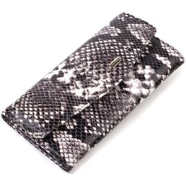 Купити Женское фактурное портмоне из натуральной кожи с тиснением под змею CANPELLINI 21692 Разноцветное, image , характеристики, відгуки