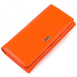 Купить Большой женский кошелек из натуральной зернистой кожи CANPELLINI 21710 Оранжевый, фото , характеристики, отзывы
