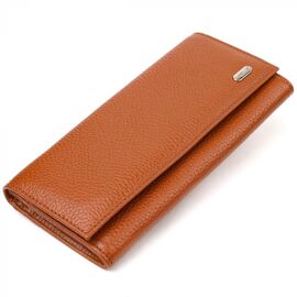 Придбати Надійний жіночий гаманець із натуральної зернистої шкіри CANPELLINI 21712 Коричневий, image , характеристики, відгуки