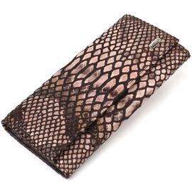 Придбати Ультрастильний жіночий гаманець із фактурної натуральної шкіри з тисненням під змію CANPELLINI 21713, image , характеристики, відгуки