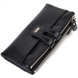 Придбати Класичний жіночий гаманець із зручним функціоналом із натуральної шкіри CANPELLINI 21717 Чорний, image , характеристики, відгуки