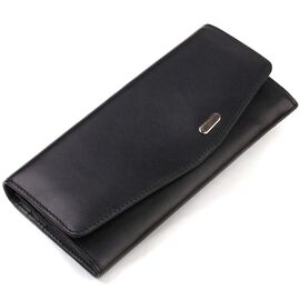 Придбати Шикарний жіночий гаманець із зручним функціоналом шкіряний CANPELLINI 21724 Чорний, image , характеристики, відгуки