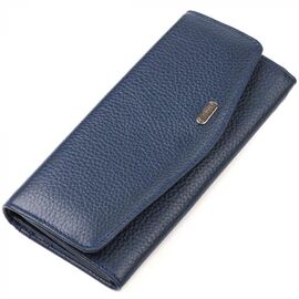 Придбати Жіночий стильний гаманець із зручним функціоналом шкіряний CANPELLINI 21725 Синій, image , характеристики, відгуки