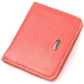 Придбати Маленький жіночий гаманець із натуральної шкіри флотар CANPELLINI 21794 Кораловий, image , характеристики, відгуки