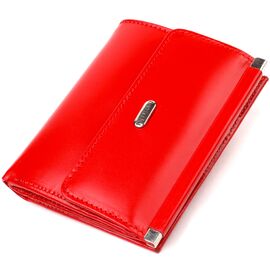 Купить - Яркий кошелек для женщин среднего размера из натуральной гладкой кожи CANPELLINI 21814 Красный, фото , характеристики, отзывы