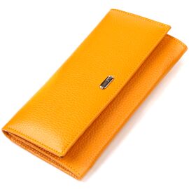 Купить - Яркий женский кошелек из натуральной кожи CANPELLINI 21832 Желтый, фото , характеристики, отзывы