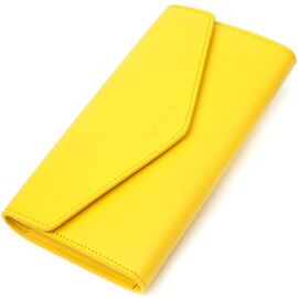 Придбати Яскраве жіноче велике портмоне з натуральної шкіри Tony Bellucci 21975 Жовтий, image , характеристики, відгуки