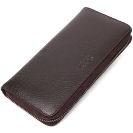 Придбати Зручний жіночий гаманець із натуральної зернистої шкіри BOND 21981 Коричневий, image , характеристики, відгуки