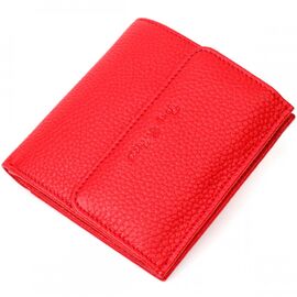 Придбати Яскравий жіночий гаманець із місткою монетницею на кнопці з натуральної шкіри Tony Bellucci 22011 Червоний, image , характеристики, відгуки