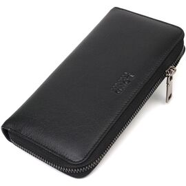 Придбати Стильний жіночий гаманець із натуральної гладкої шкіри BOND 22054 Чорний, image , характеристики, відгуки