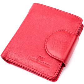 Придбати Жіночий яскравий гаманець вертикального типу із натуральної шкіри ST Leather 22453 Червоний, image , характеристики, відгуки
