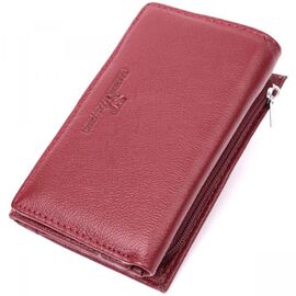 Купить Кожаный женский кошелек в три сложения ST Leather 22489 Бордовый, фото , характеристики, отзывы