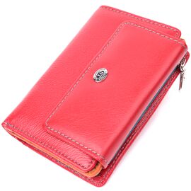 Купить - Яркий кошелек для женщин из натуральной кожи ST Leather 22503 Красный, фото , характеристики, отзывы