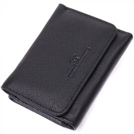Купить - Кожаный лаконичный кошелек для женщин ST Leather 22506 Черный, фото , характеристики, отзывы